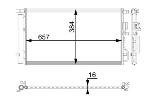 Condenser, air conditioning BEHR *** PREMIUM LINE ***, Image 2