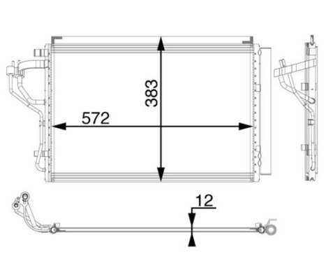 Condenser, air conditioning BEHR *** PREMIUM LINE ***, Image 3