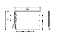 Condenser, air conditioning BW5148 Ava Quality Cooling