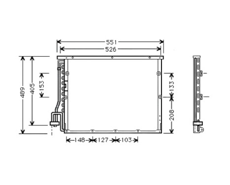 Condenser, air conditioning BW5148 Ava Quality Cooling