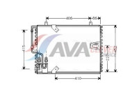 Condenser, air conditioning BW5183 Ava Quality Cooling