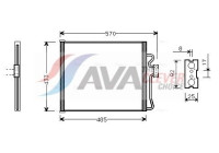 Condenser, air conditioning BW5185 Ava Quality Cooling