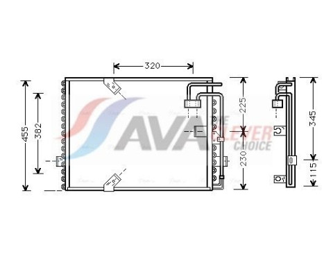 Condenser, air conditioning BW5187 Ava Quality Cooling, Image 2