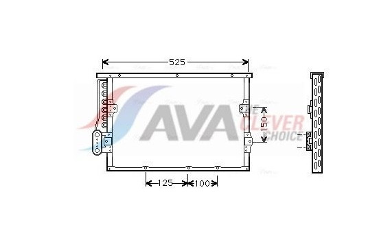 Condenser, air conditioning BW5191 Ava Quality Cooling