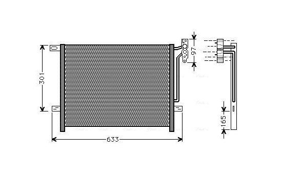 Condenser, air conditioning BW5203 Ava Quality Cooling