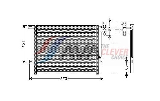 Condenser, air conditioning BW5203 Ava Quality Cooling