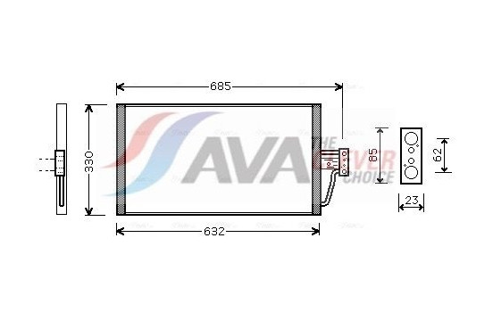 Condenser, air conditioning BW5254 Ava Quality Cooling