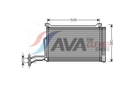 Condenser, air conditioning BW5264D Ava Quality Cooling