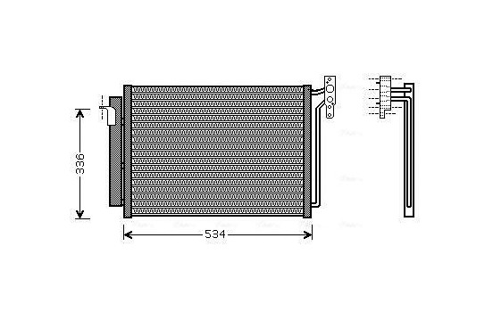 Condenser, air conditioning BW5281D Ava Quality Cooling