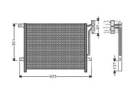 Condenser, air conditioning BW5397 Ava Quality Cooling