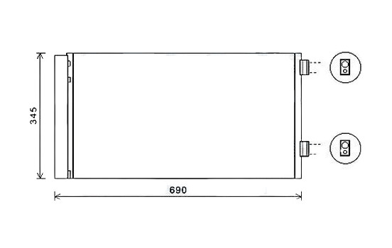 Condenser, air conditioning BW5414D Ava Quality Cooling