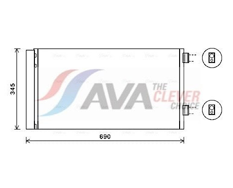 Condenser, air conditioning BW5414D Ava Quality Cooling, Image 2
