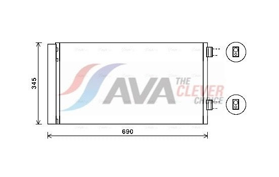 Condenser, air conditioning BW5414D Ava Quality Cooling, Image 2
