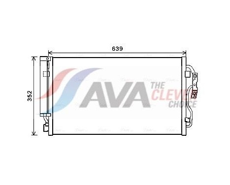 Condenser, air conditioning BW5477D Ava Quality Cooling, Image 2