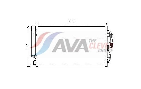 Condenser, air conditioning BW5477D Ava Quality Cooling, Image 2