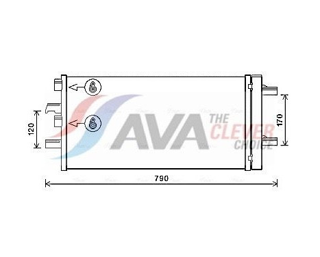 Condenser, air conditioning BW5550D Ava Quality Cooling, Image 2
