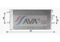 Condenser, air conditioning BW5603D Ava Quality Cooling