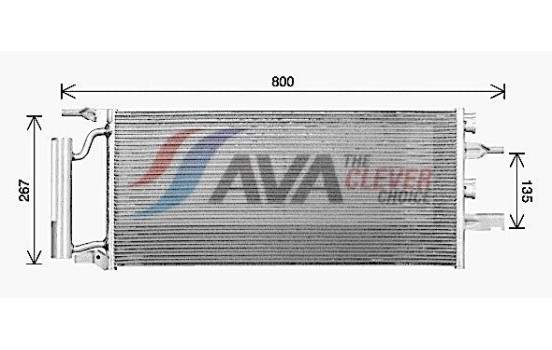 Condenser, air conditioning BW5607D Ava Quality Cooling
