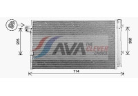 Condenser, air conditioning BW5609D Ava Quality Cooling