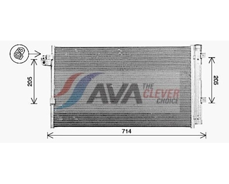 Condenser, air conditioning BW5609D Ava Quality Cooling
