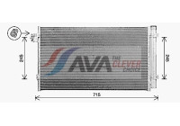Condenser, air conditioning BW5616D Ava Quality Cooling