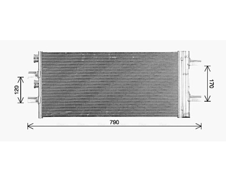 Condenser, air conditioning BW5617D Ava Quality Cooling, Image 2