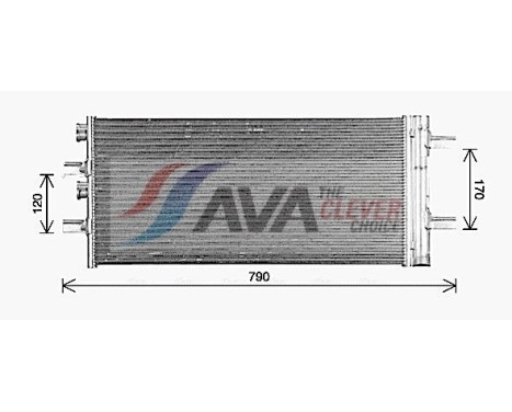 Condenser, air conditioning BW5617D Ava Quality Cooling, Image 2