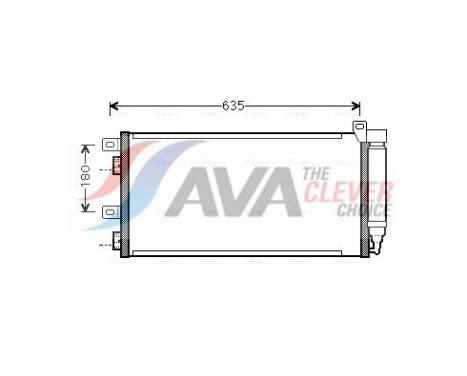 Condenser, air conditioning BWA5256D Ava Quality Cooling, Image 2