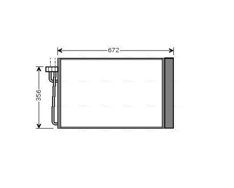 Condenser, air conditioning BWA5267D Ava Quality Cooling, Image 2