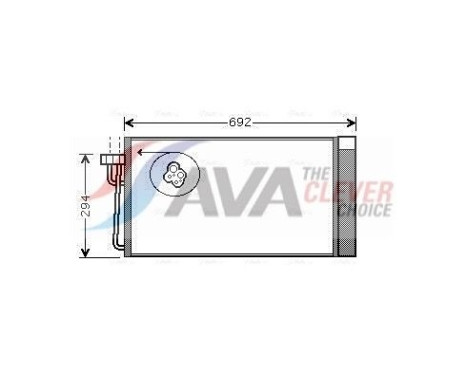 Condenser, air conditioning BWA5273D Ava Quality Cooling, Image 2
