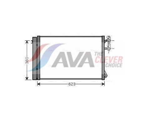 Condenser, air conditioning BWA5295D Ava Quality Cooling, Image 2