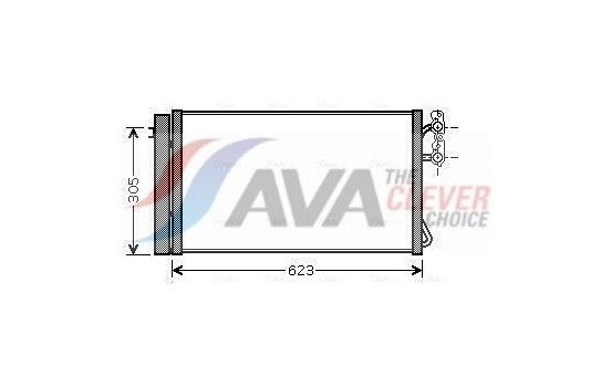 Condenser, air conditioning BWA5296D Ava Quality Cooling