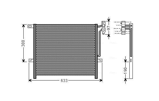 Condenser, air conditioning BWA5369 Ava Quality Cooling