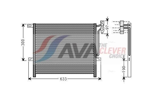 Condenser, air conditioning BWA5369 Ava Quality Cooling