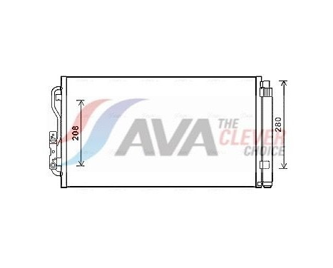Condenser, air conditioning BWA5434D Ava Quality Cooling, Image 2
