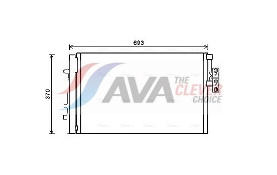 Condenser, air conditioning BWA5479D Ava Quality Cooling
