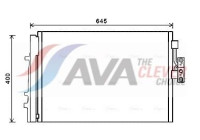 Condenser, air conditioning BWA5481D Ava Quality Cooling