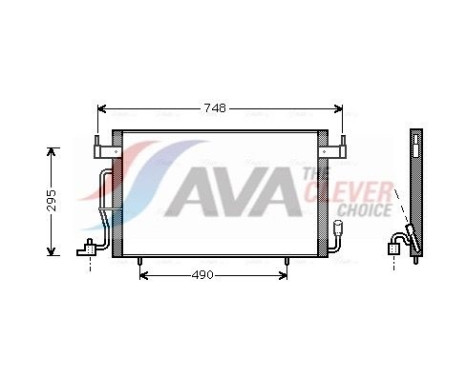 Condenser, air conditioning CN5166 Ava Quality Cooling, Image 2