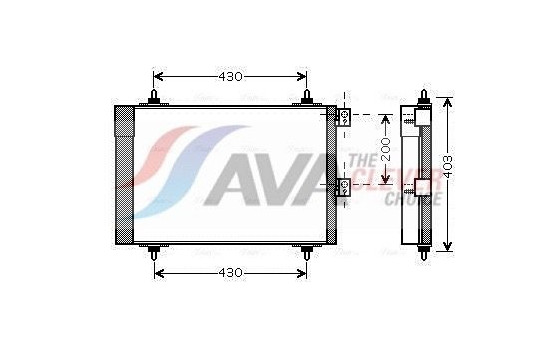 Condenser, air conditioning CN5241D Ava Quality Cooling