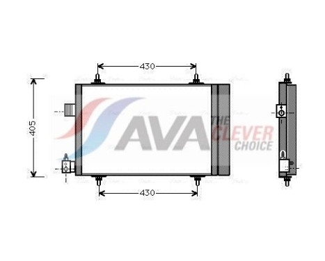 Condenser, air conditioning CNA5173D Ava Quality Cooling, Image 2
