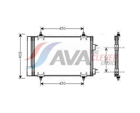 Condenser, air conditioning CNA5230D Ava Quality Cooling