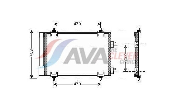 Condenser, air conditioning CNA5230D Ava Quality Cooling