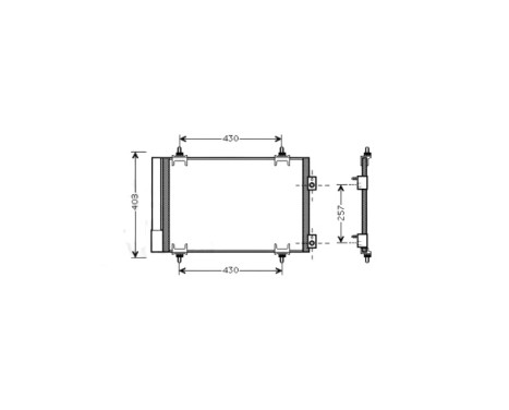 Condenser, air conditioning CNA5231D Ava Quality Cooling