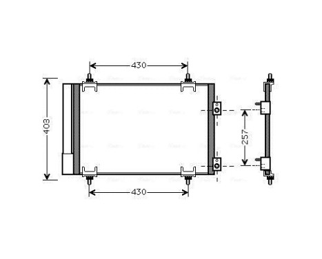 Condenser, air conditioning CNA5231D Ava Quality Cooling, Image 2