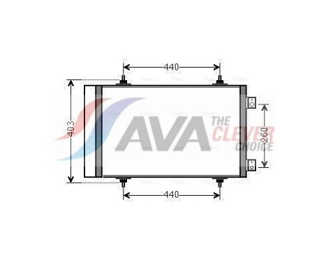 Condenser, air conditioning CNA5263D Ava Quality Cooling, Image 2