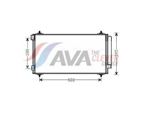 Condenser, air conditioning CNA5271D Ava Quality Cooling, Image 2