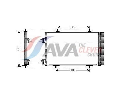 Condenser, air conditioning CNA5272D Ava Quality Cooling, Image 2