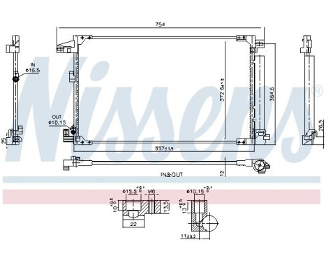 Condenser, air conditioning **CORROSION PROTECTION & NITROGEN FILLING** 940976 Nissens