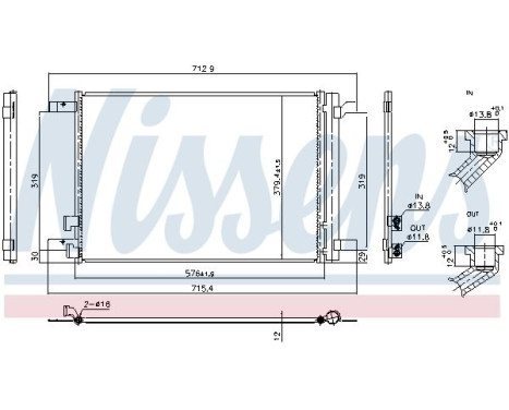 Condenser, air conditioning **CORROSION PROTECTION & NITROGEN FILLING** 940986 Nissens
