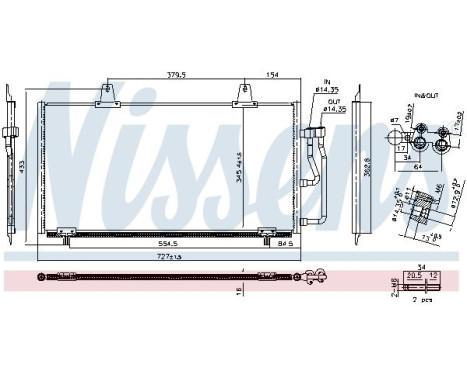 Condenser, air conditioning **CORROSION PROTECTION & NITROGEN FILLING** 940987 Nissens
